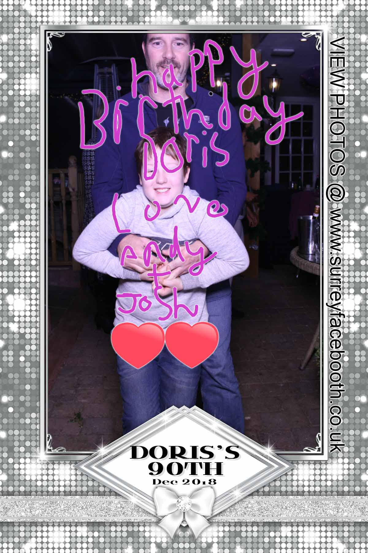 Doris' 90th Birthday | View more photos from the event at galleries.surreyfacebooth.co.uk/u/Surrey-FaceBooth/Doris-90th-Birthday